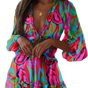 Amazon Retro Style Flowy Mini Dress